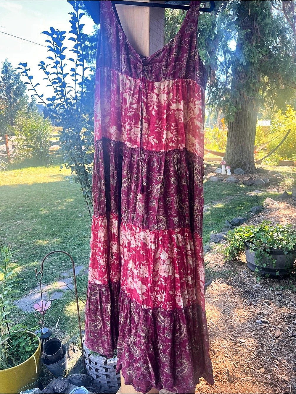Denim & Supply Ralph Lauren Paisley Floral Maxi Dress in Purple & Pink
